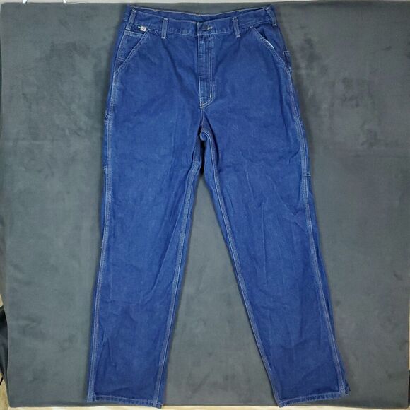 Carhartt FR Jeans Mens 36x36 Blue Denim Flame Resistant Workwear Pants CAT 2 - Picture 1 of 15